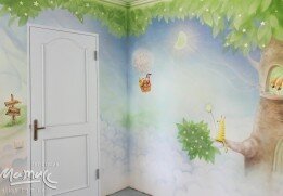 Детская комната. Дерево. Аэрография. 